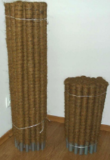 Kokosinis ramstis gėlėms rudos spalvos, ilgis 80, diametras 32 mm
